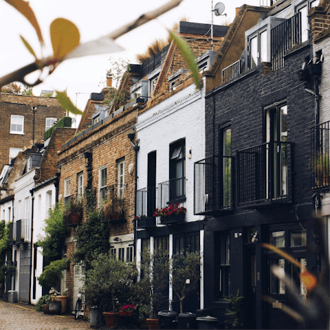 Stay in Notting Hill, nestled along a famous mews used in films