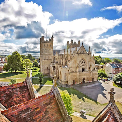 Gaze out over the cathedral from the top floor of a beautiful Grade II-listing building
