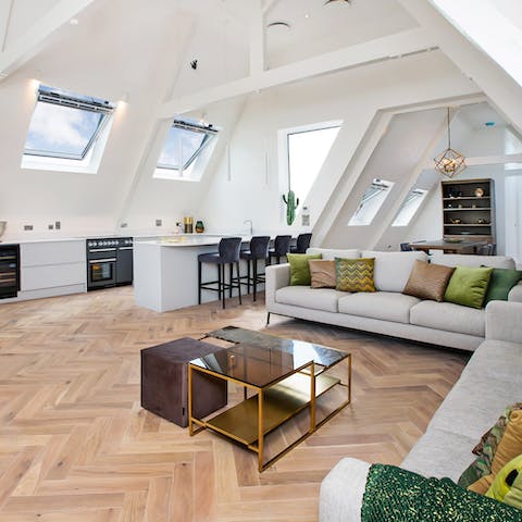 Spend time together in the stunning open-plan living space