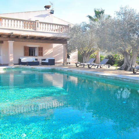 Escape the Mallorcan heat in the calm waters of your own private pool