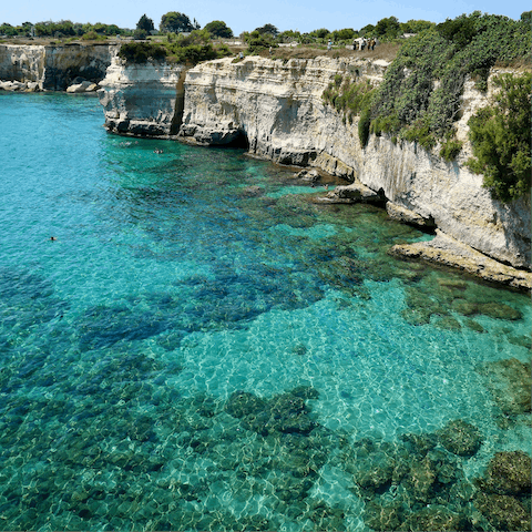 Take a forty-five-minute drive to striking coasts, like Spiaggia di Porto Ghiacciolo