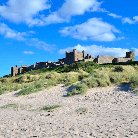 Walk just a matter of minutes to the beach and iconic Bamburgh Castle