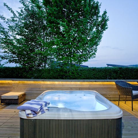 Soak the stress away in the jacuzzi