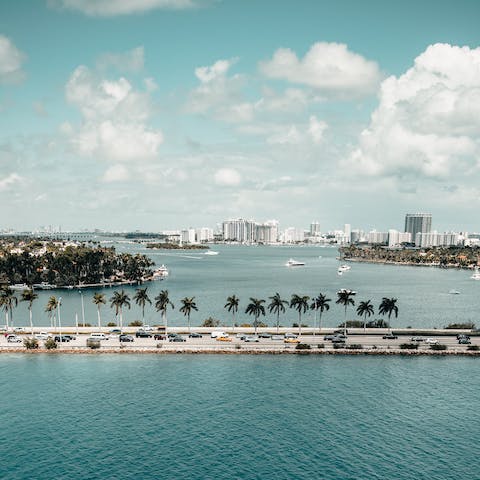 Experience Miami's best beaches, just fifteen minutes away by car