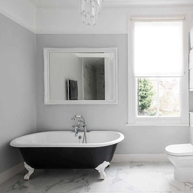 Relaxing in The Huge Roll Top Bath