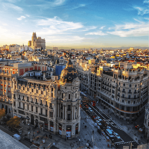 Explore beautiful Madrid from your home in the heart of the city