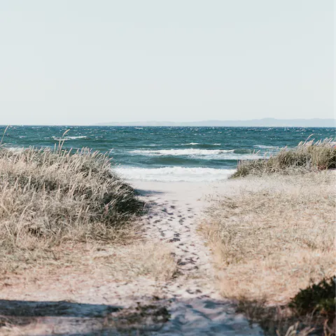 Enjoy the sandy beaches and wild dunes of Holmsland Klit, with your nearest beach a ten-minute walk away 