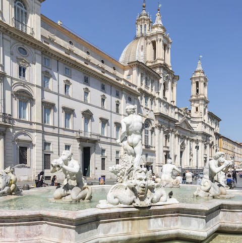 Explore the heart of beautiful Rome – you're just a three-minute walk away from Piazza Navona