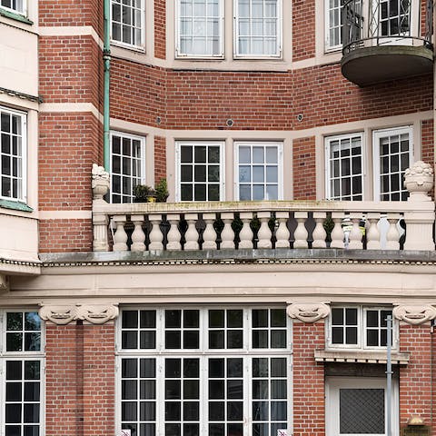 Admire the handsome exteriors of this 19th-century listed apartment