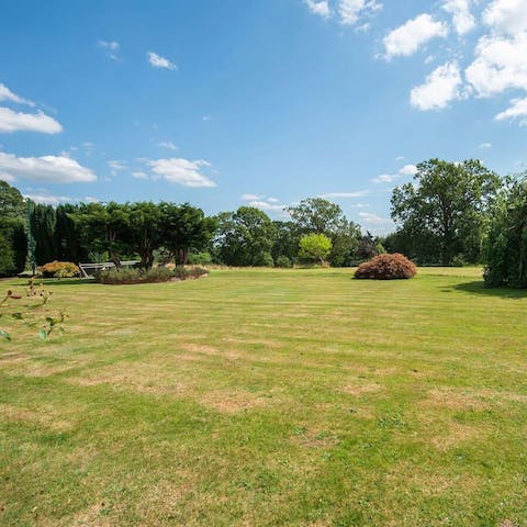 Practice your cartwheels on the croquet lawn