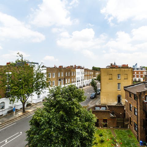 Admire the views onto the Islington rooftops