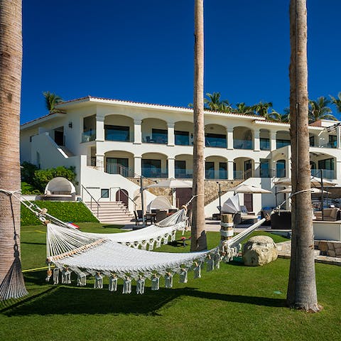 Soak up the sun on a comfy hammock 