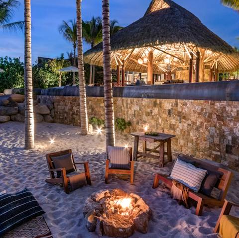 Swap stories around the fire pit 