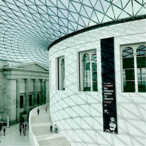 Attend an exhibition at the British Museum, a ten-minute walk away