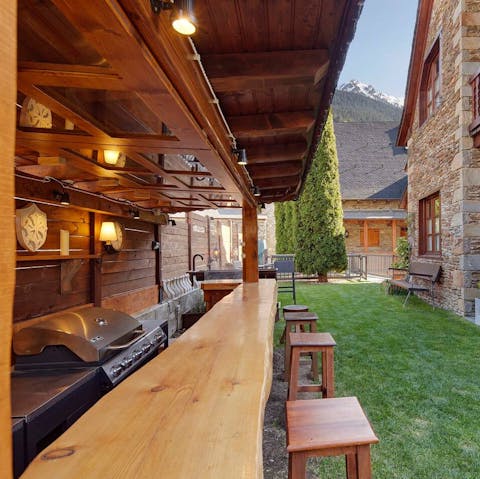 Enjoy the vast outdoor space, complete with backyard bar