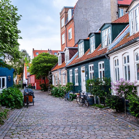 Take an eight-minute stroll to the pretty street of Møllestien