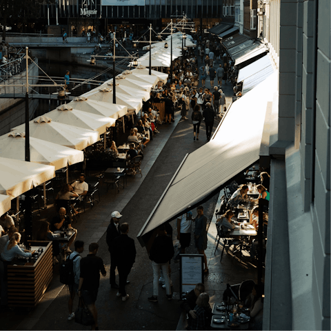 Go shopping at Strøget, a four-minute walk away
