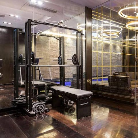 Let off some steam with a trip to the basement gym