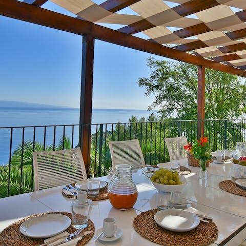 Be inspired by the views whilst sharing Italian-inspired meals