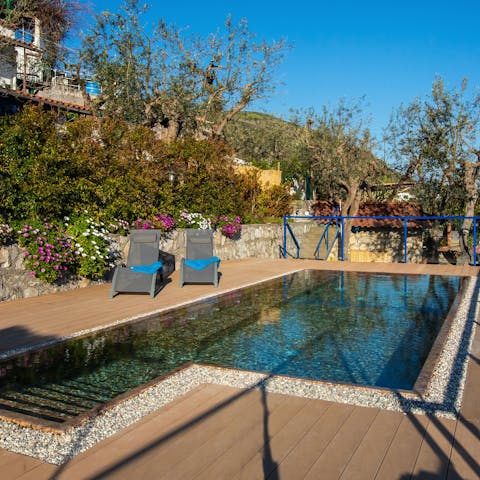 Take a dip in the pool to cool off from the Italian sun