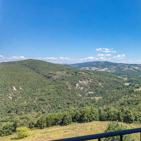 Take in breathtaking views of the Umbrian hills