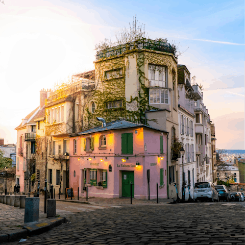 Grab a coffee and do some shopping in nearby Montmartre