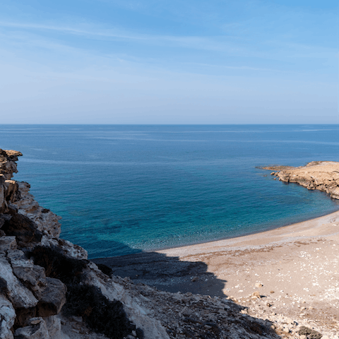 Visit the White River Beach in Peyia and paddle in the beautifully clear waters