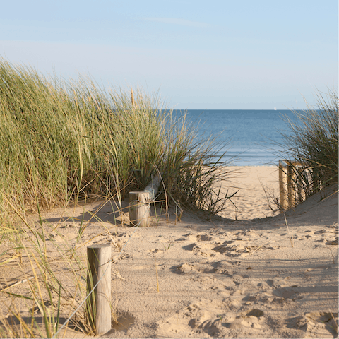 Take a five-minute stroll to Southwold's renowned sandy beach