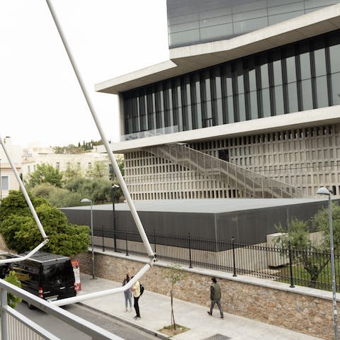 Stay across the street from the famous Acropolis Museum