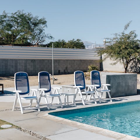 Soak up some Vitamin D in privacy from the recliner chairs