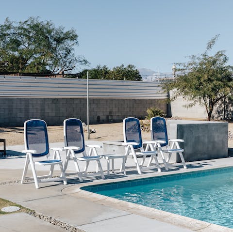 Soak up some Vitamin D in privacy from the recliner chairs 