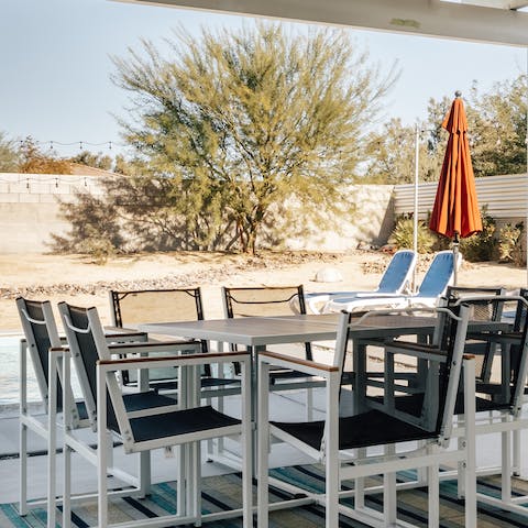 Dine al fresco at every opportunity