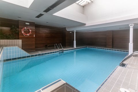 Start your day with a swim in the communal pool