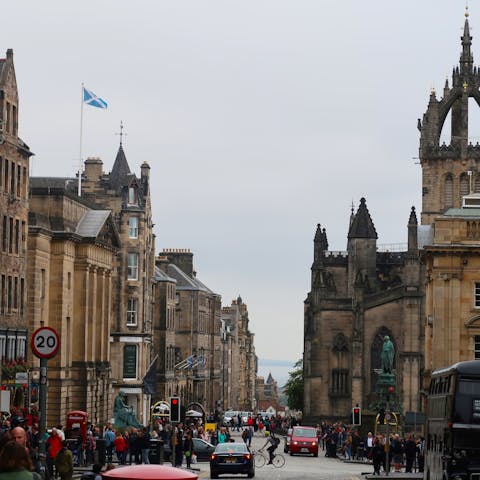Step outside of your abode and mosey along the Royal Mile, a minute's walk away