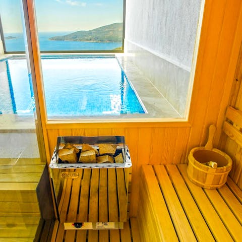 Start your day with an endorphin boosting session in the sauna