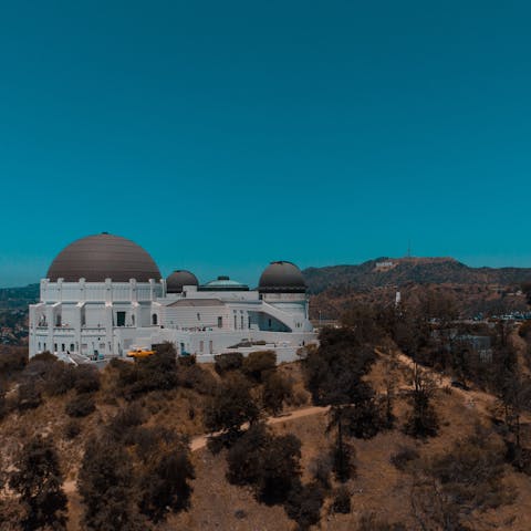Spend the morning exploring Griffith Observatory and the surrounding trails, a quick fifteen minute drive from the apartment