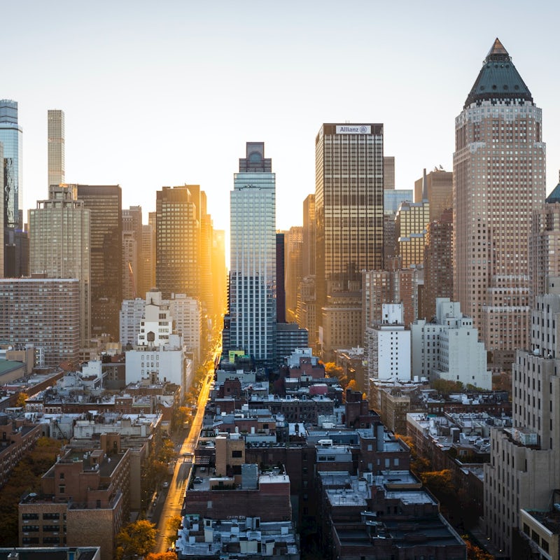 Catch the subway from Greenpoint Av station into Lower Manhattan