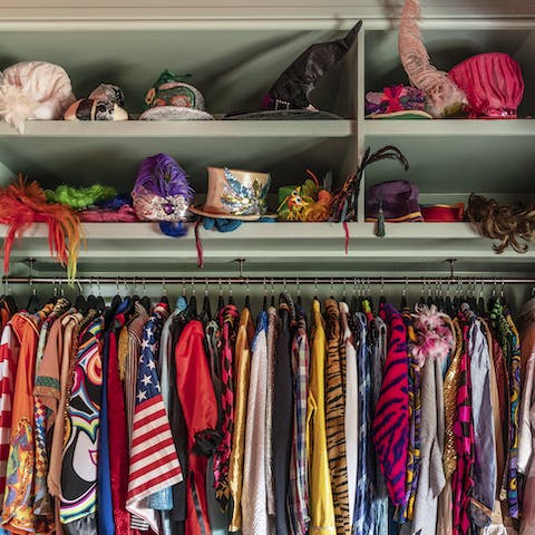 Make an actor or actress out of every guest – there’s a dressing up cupboard at the ready