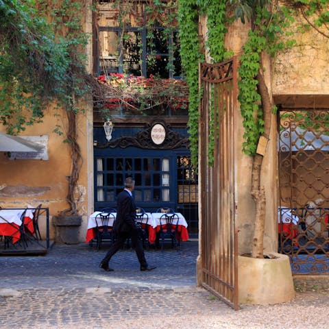 Stay in a restored historic building just off Via Margutta, one of Rome's most famous streets