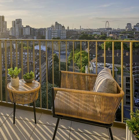 Unwind on the balcony with a glass of wine and soak up the views