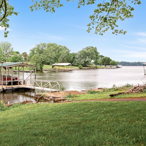 Experience the natural beauty Old Hickory Lake from this home perched on the water's edge