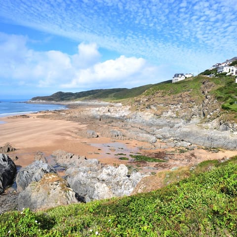 Head to the sheltered bays of Combe Martin or Wild Pear – both just a ten-minute drive away