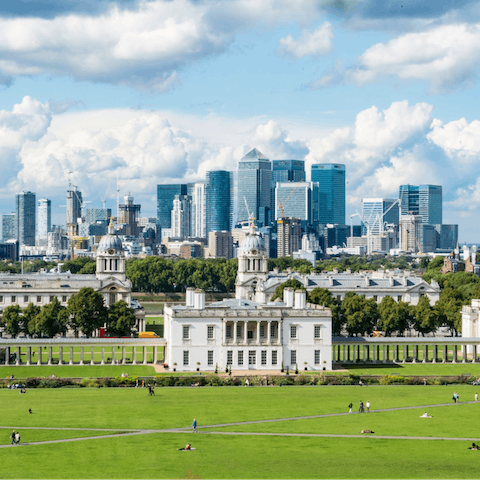 Hop on the tube and take in views of the city in twenty minutes from Greenwhich Park