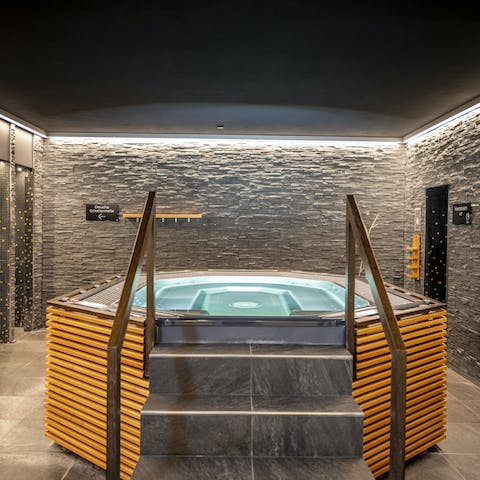 Chill in the spa after a day on the slopes