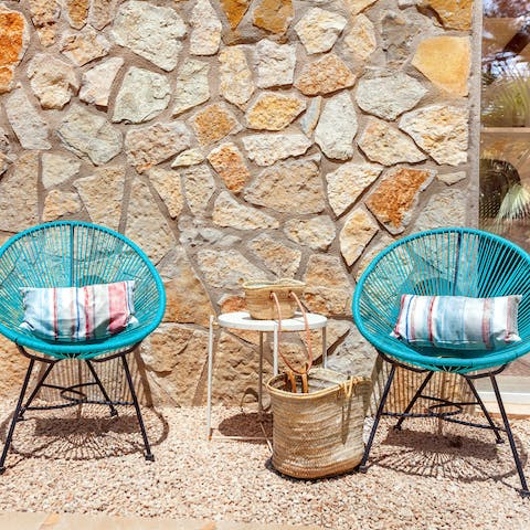 Find a quiet spot to sip a morning cup of coffee or evening glass of wine