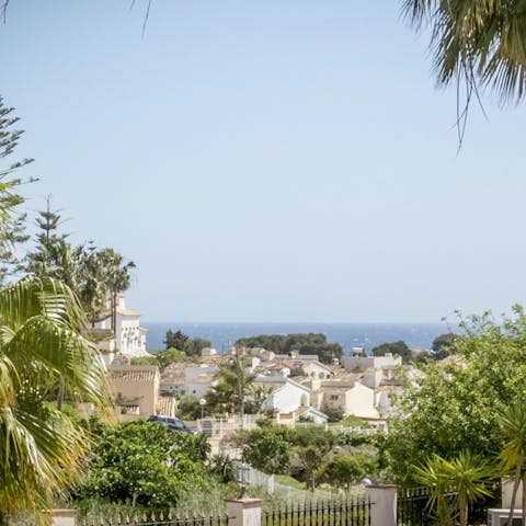 Enjoy views that stretch out to sea from your upstairs balcony