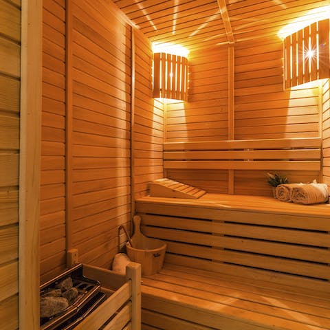 Have a quick sauna session to get rid of the toxins