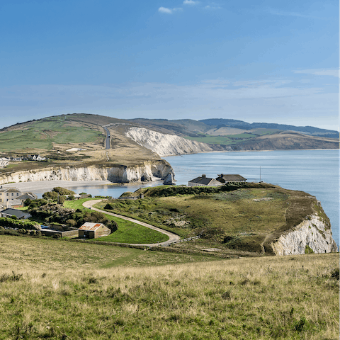 Awaken the senses with a brisk walk along Freshwater Bay, a thirty-minute drive away
