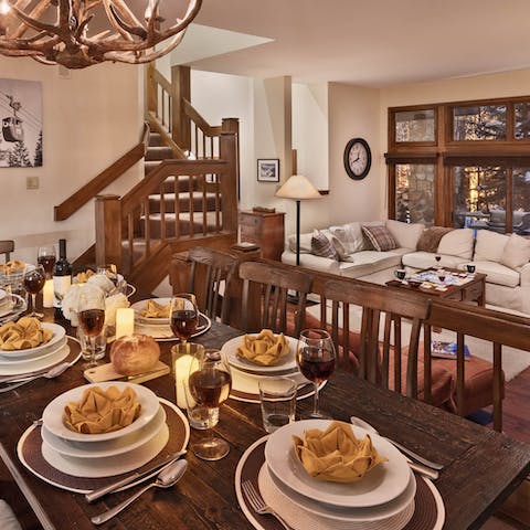 Entertain in the open-plan living and dining space