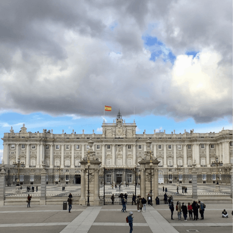 Visit the Royal Palace of Madrid, five minutes away on foot